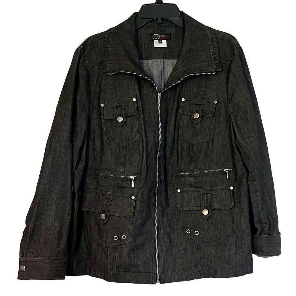City Girl Lifestyle Black Denim Jacket XL